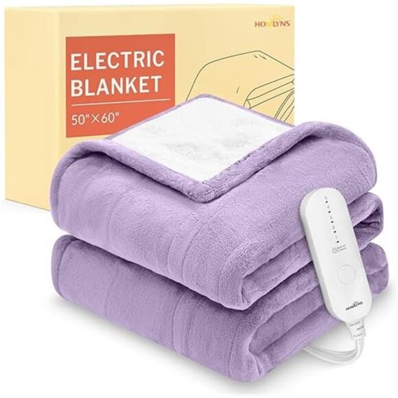Heated Blanket Electric Blanket, Soft Flannel Sherpa Heated - Picture 7 of 7
